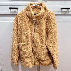 Zaful Tan Fleece Jacket